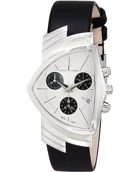 Hamilton | Hamilton Ventura Chrono Quartz White Dial Black Leather Strap Men's Watch H24432751商品图片,8.5折