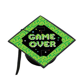 商品Game Over - Video Game Graduation Cap Decorations Kit - Grad Cap Cover图片