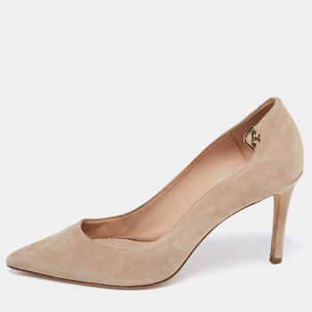 tory burch鞋高帮鞋, [二手商品] Tory Burch | Tory Burch Beige Suede Elizabeth Pumps Size 39商品图片 7.1折