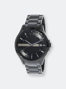推荐Armani Exchange Men's Hampton AX2104 Black Stainless-Steel Japanese Quartz Dress Watch ONE SIZE商品
