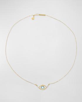 商品Stevie Wren | 18k Gold Topaz Hexagonal Evil Eye Necklace,商家Neiman Marcus,价格¥16609图片