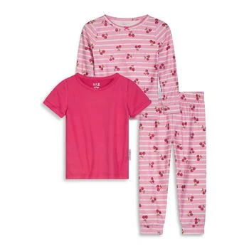 Max & Olivia | Toddler Girls Pants, Long Sleeve T-shirt and Short Sleeve T-shirt Snug Fit Pajama Set, 3 Piece,商家Macy's,价格¥179