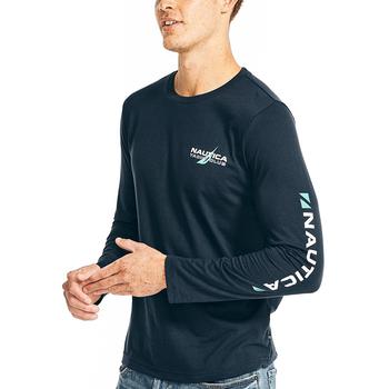 Nautica | Men's Sustainably Crafted Graphic Long-Sleeve T-shirt商品图片,7.8折×额外8折, 额外八折