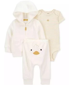 Carter's | Baby Little Hooded Cardigan, Duck Bodysuit & Pants, 3 Piece Set,商家Macy's,价格¥83