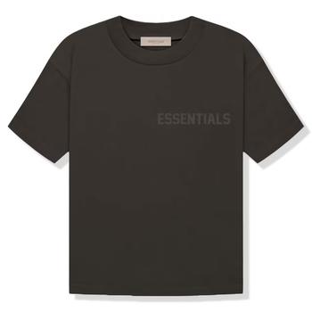 Essentials | Fear Of God Essentials Logo Flocked Off Black T Shirt商品图片,