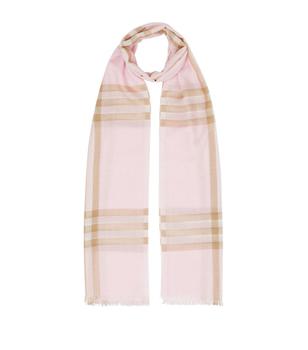 巴宝莉围巾价格, Burberry | Lightweight Check Wool Silk Scarf商品图片 