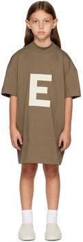 Kids Brown 'E' T-Shirt Dress product img