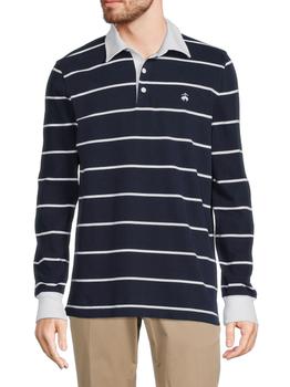 布克兄弟 polo, Brooks Brothers | Long Sleeve Striped Polo商品图片 5.4折