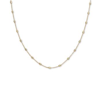 商品Textured Bead 18" Statement Necklace in 18k Gold-Plated Sterling Silver图片