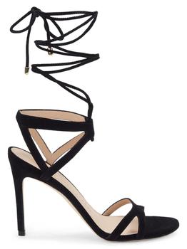 stuart weitzman凉鞋推荐, Stuart Weitzman | Soiree Suede Sandals商品图片 4.2折