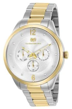 推荐MoonSun Crystal Silver Dial Two-tone Men's Watch 117040商品