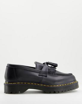 推荐Dr Martens adrian bex loafers in black smooth商品