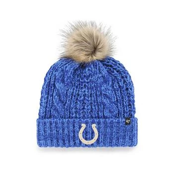 47 Brand | Women's Royal Indianapolis Colts Meeko Cuffed Knit Hat with Pom 