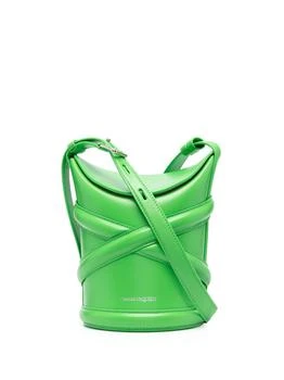 推荐ALEXANDER MCQUEEN - The Curve Small Leather Bucket Bag商品