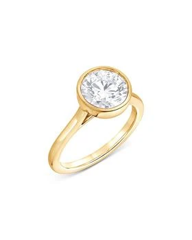 Bloomingdale's | Certified Lab Grown Diamond Bezel Engagement Ring in 18K Yellow Gold, 2.0 tcw,商家Bloomingdale's,价格¥18024