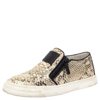 推荐Giuseppe Zanotti Multicolor Python Embossed Leather Devon Slip On Sneakers Size 40商品