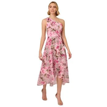 Adrianna Papell | Women's Printed One-Shoulder High-Low Dress 