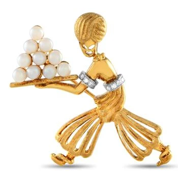 [二手商品] LB Exclusive | 18K Yellow Gold Pearl Genie Brooch MF02-020525,商家Premium Outlets,价格¥12503