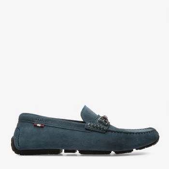 推荐NEW Bally Pardue Men's 6217543 Blue Suede Loafers商品