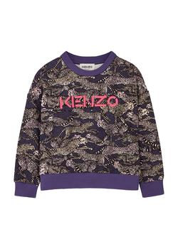 推荐KIDS Purple cheetah-print cotton sweatshirt (6-12 years)商品