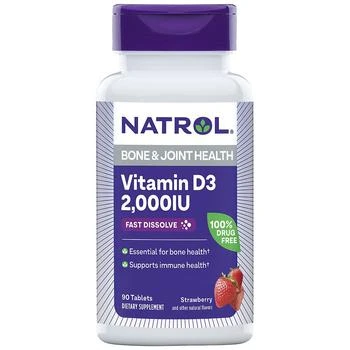Natrol | Vitamin D3 Bone & Joint Health Tablets Strawberry,商家Walgreens,价格¥66