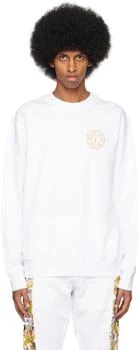 Versace | White V-Emblem Sweatshirt 3.5折, 独家减免邮费