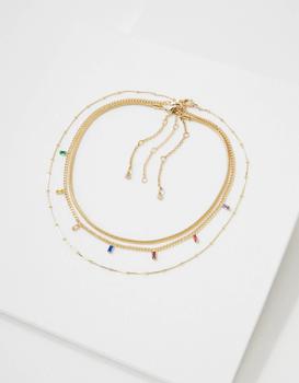 推荐AEO Gold Layered Necklace 3-Pack商品