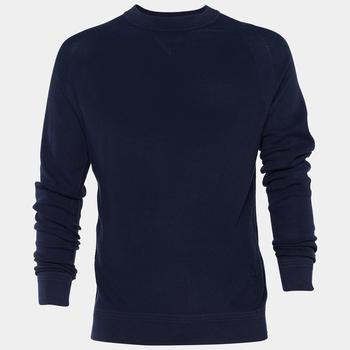 lv丝巾, Louis Vuitton | Louis Vuitton Navy Blue Textured Cotton & Silk Knit Jumper L商品图片 