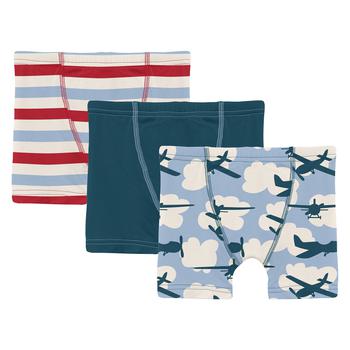 商品KicKee Pants | Print Boxer Briefs Set of 3 (Little Kids/Big Kids),商家Zappos,价格¥251图片