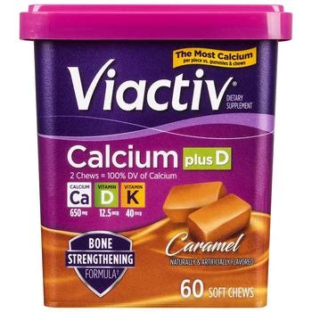 Viactiv | Calcium Plus D, Soft Chews Caramel,商家Walgreens,价格¥71
