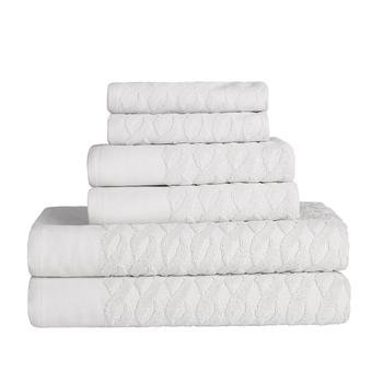 商品Turkish Cotton Infinity Jacquard Assorted 6-Piece Towel Set图片