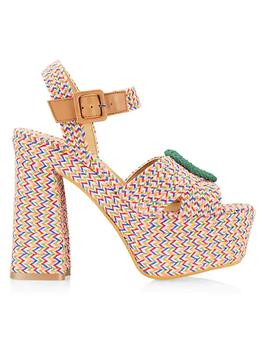 加拿大Castaner, CASTAÑER | Amaia Woven Platform Ankle-Strap Sandals商品图片 