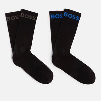 Hugo Boss | BOSS Bodywear Two-Pack Cotton-Blend Socks商品图片,额外6.8折, 额外六八折