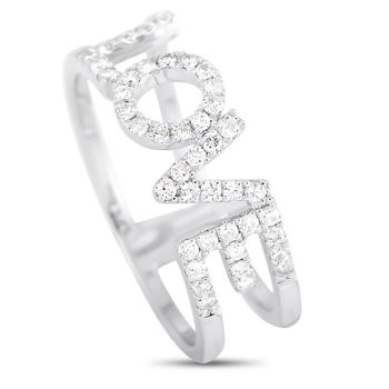 商品LB Exclusive | 14K White Gold 0.35 ct Diamond Love Ring,商家Jomashop,价格¥3845图片
