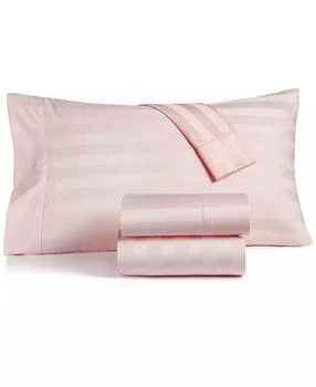 Charter Club | 1.5" Stripe 550 Thread Count 100% Cotton 3-Pc. Sheet Set, Twin XL, Exclusively at Macy’s,商家Macy's,价格¥314
