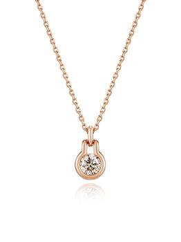 hyeres-lor | Happiness 14K Rose 0.2ct Diamond Necklace商品图片,额外8.5折, 额外八五折