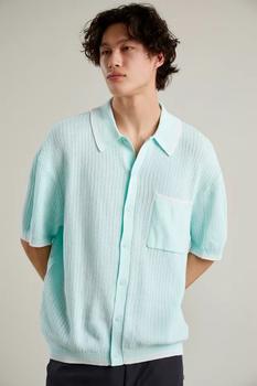 推荐Standard Cloth Refine Button-Up Polo Sweater商品
