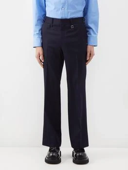 推荐Flat-front wool-twill suit trousers商品