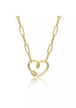 推荐RA 14k Gold colored Cubic Zirconia Charm Necklace商品
