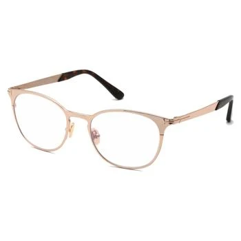 Tom Ford | Tom Ford Unisex Eyeglasses - Shiny Rose Gold Round Metal Frame, 52 mm | FT5732-B 028 1.7折×额外9折x额外9折, 额外九折