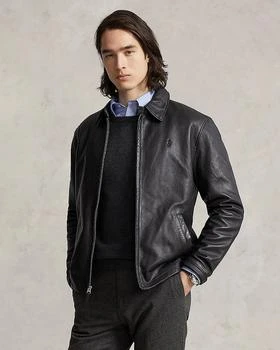 Ralph Lauren | Maxwell Lambskin Leather Zip Jacket,商家Bloomingdale's,价格¥3973