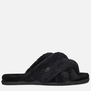 ugg豆豆鞋, UGG | UGG Women's Scuffita Sheepskin Slide Slippers - Black商品图片 6折