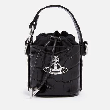 推荐Vivienne Westwood Mini Daisy Croc-Effect Leather Bucket Bag商品