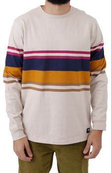 商品Lynwood Striped L/S Shirt - Oatmeal图片