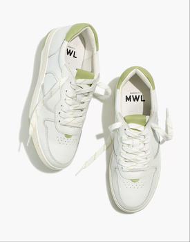 推荐Court Low-Top Sneakers in White and Green商品