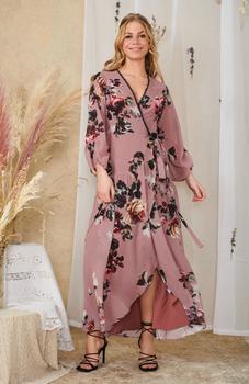 Iris & Ivy, Hope & Ivy | Hope And Ivy Minnie Maxi Wrap Dress商品图片 