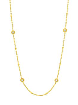 商品​14K Yellow Gold & 0.27 TCW Diamond Station Necklace,商家Saks OFF 5TH,价格¥6570图片