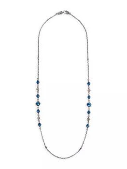 Konstantino | Anthos Sterling Silver, 18K Gold & Blue Spinel Necklace,商家Saks Fifth Avenue,价格¥7305