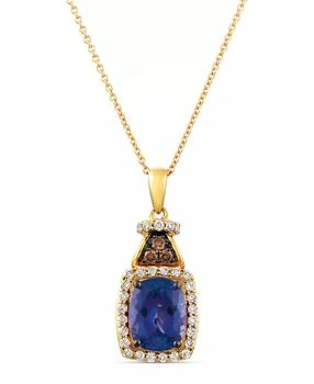 Le Vian | Blueberry Tanzanite (2 ct. t.w.) & Diamond (1/3 ct. t.w.) 18" Pendant Necklace in 14k Gold (Also Available in 14K White Gold),商家Macy's,价格¥16193