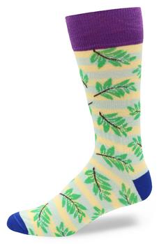 Lorenzo Uomo, Lorenzo Uomo | Fern Rugby Stripe Dress Socks商品图片 4.7折